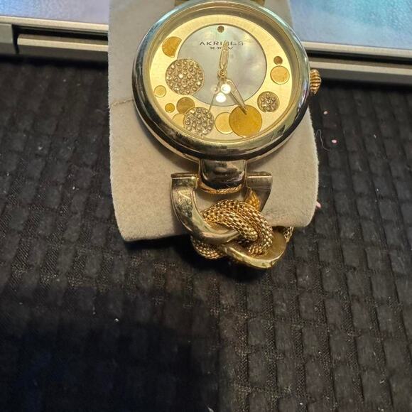 Akris Punto Accessories - Akribos xxiv gold watch with